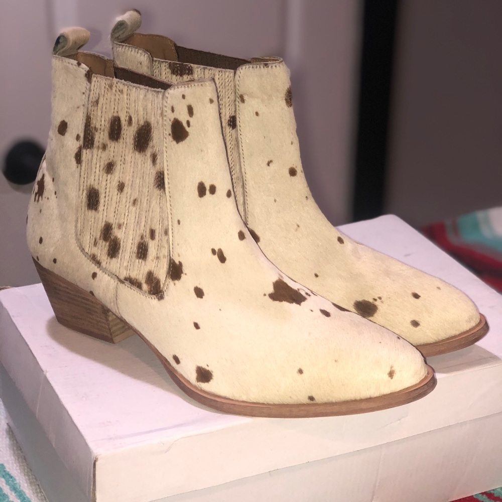 Cowhide booties